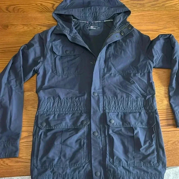 Vineyard Vines long, insulated, drawstring HTF utility jacket women’s small - Picture 1 of 15